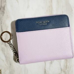NWT KATE SPADE Cameron Small Slim Continental Wallet Lavender & Blue
